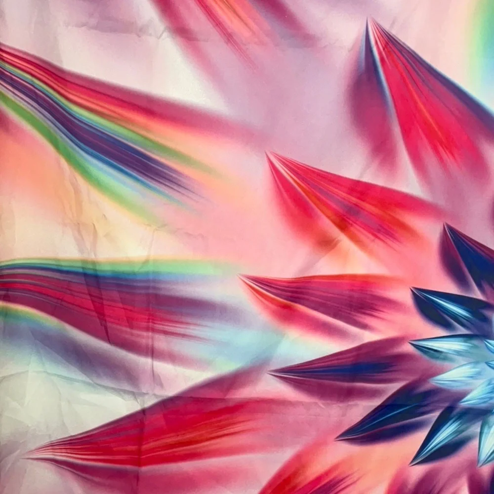 Vibrant Fractal Flower/Starburst Tapestry